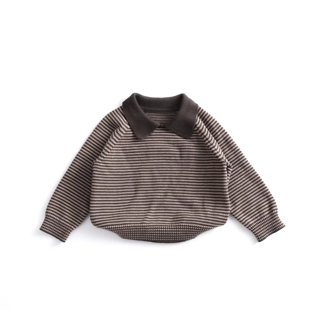 Boys Loose Striped Casual Vintage longsleeve