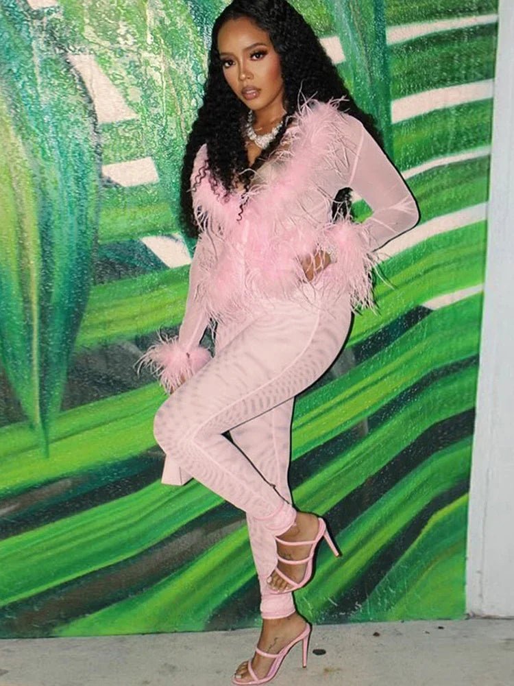 Feather Patchwork 2Piece Set