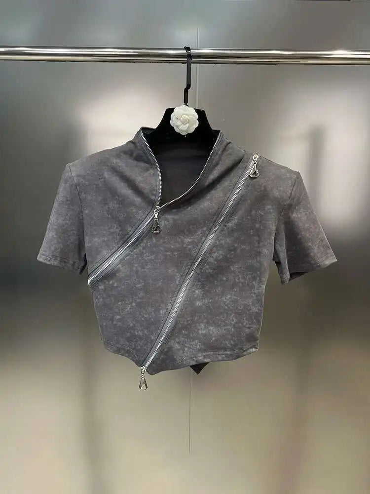 Chic Personality Zipper shirt