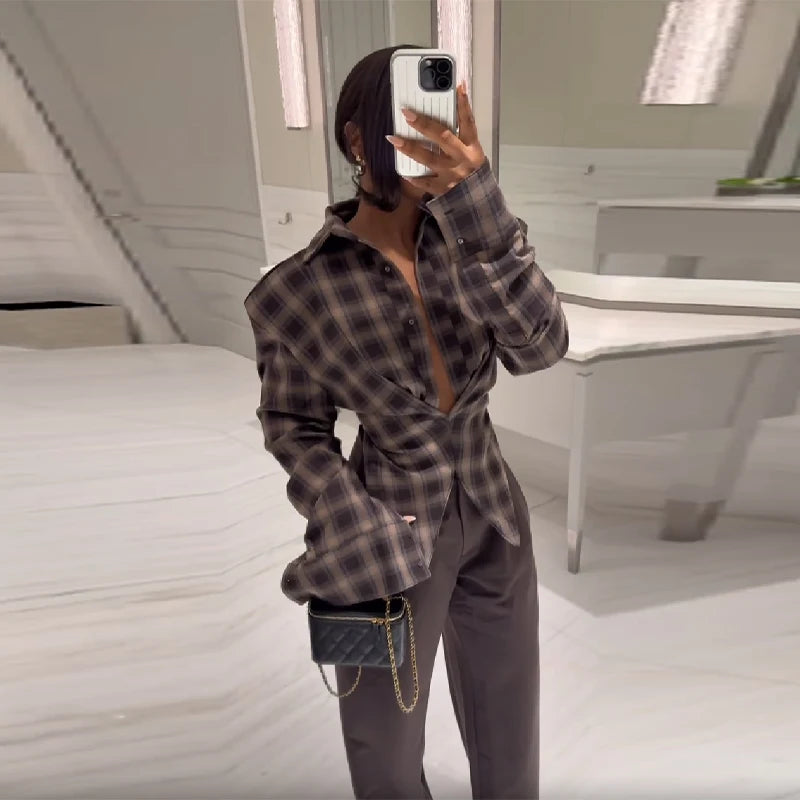 Stylish Casual-chic Plaid Shirt