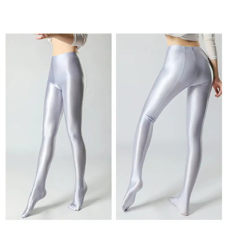 Summer Glossy Satin Leggings