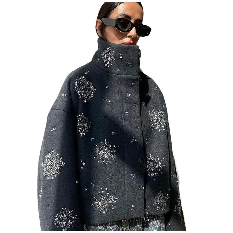 Vintage Sequin Snowflake Jacket