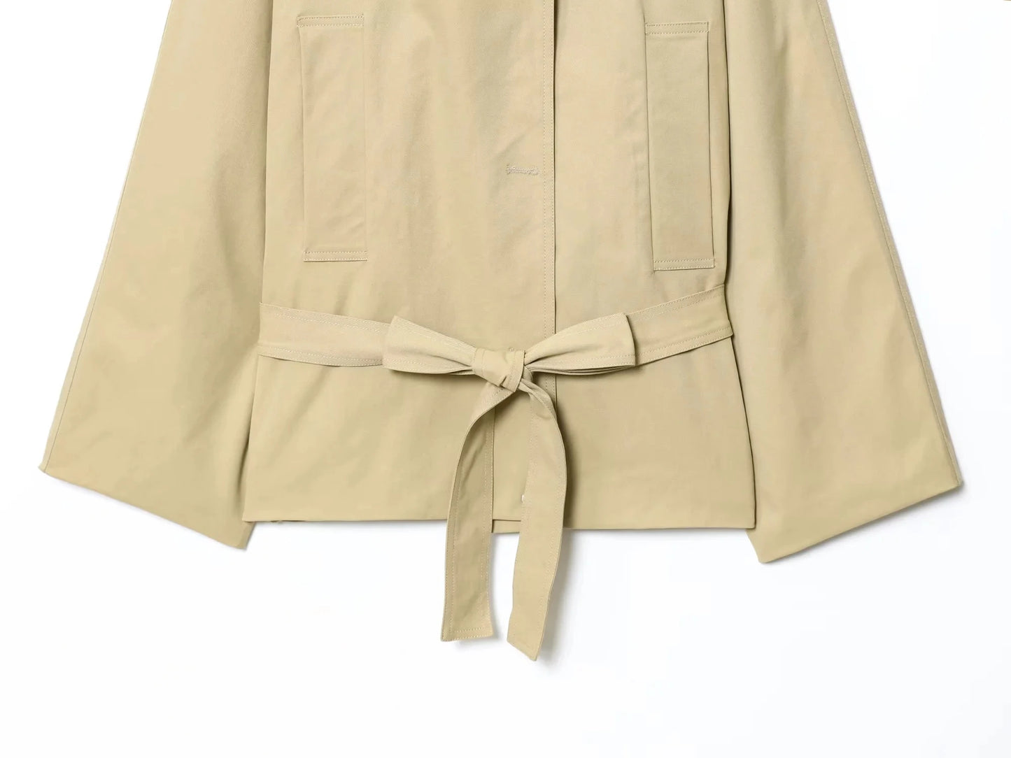 Sleeve Sashes Button Trench
