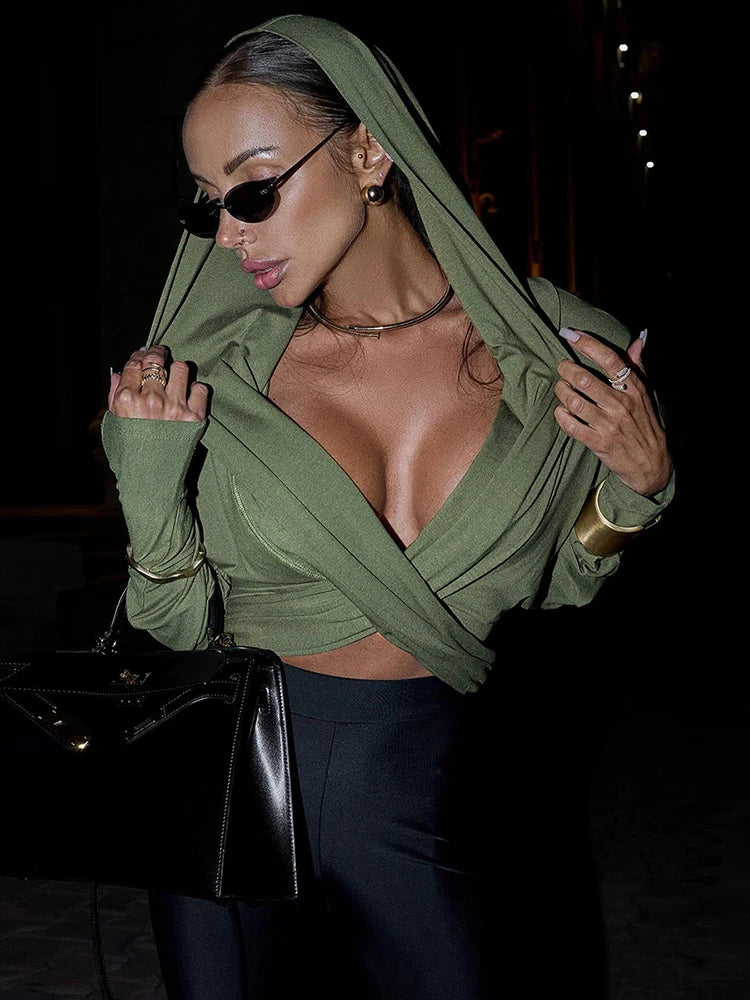 Hood T-Shirt Women Wild Cross