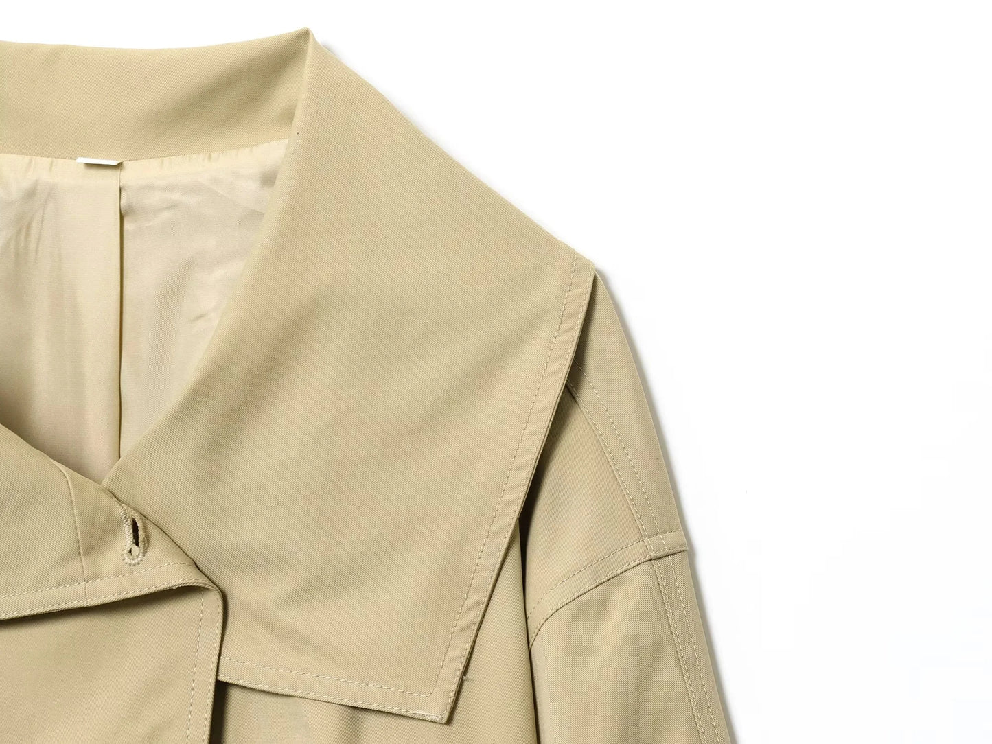 Sleeve Sashes Button Trench