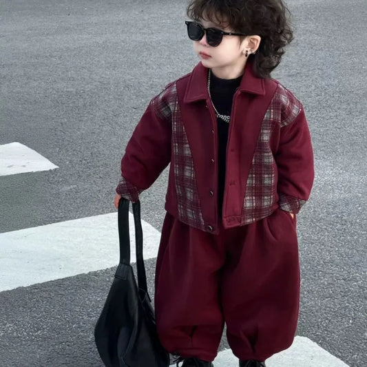 Chequered Cotton Thickened Set