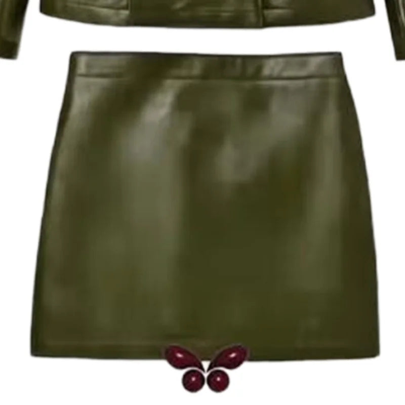 Street  Pu Leather Women's set