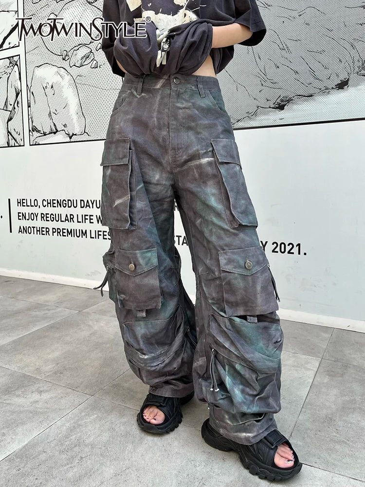 Loose Wide Leg cargo Pants