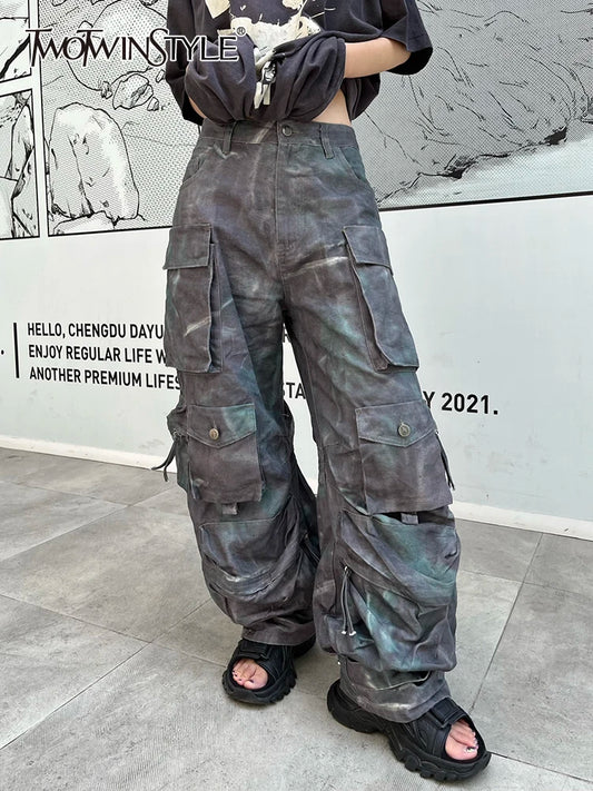 Loose Wide Leg cargo Pants