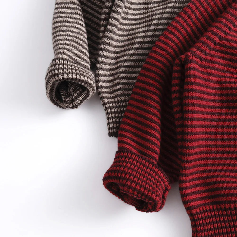 Boys Loose Striped Casual Vintage longsleeve