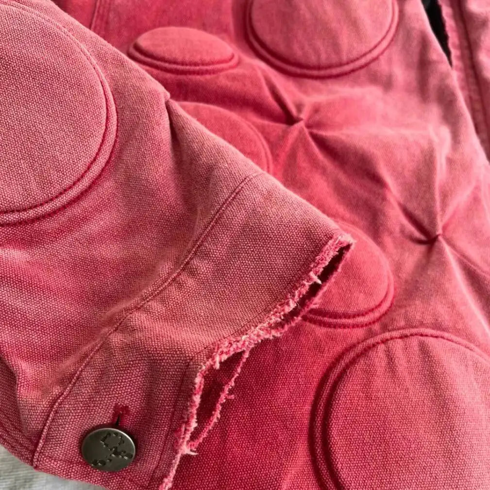 Washed Canva Loose Embroidered Jacket