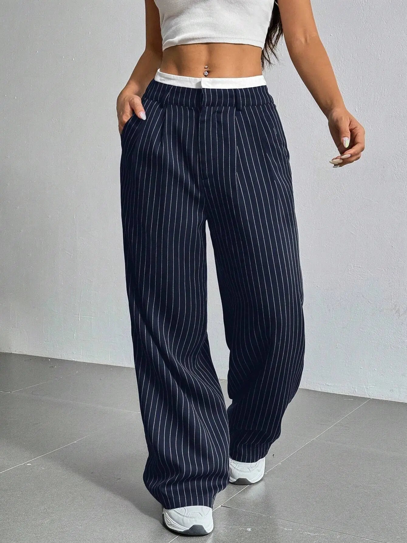 Fashion Pants Women's Stripe Straight