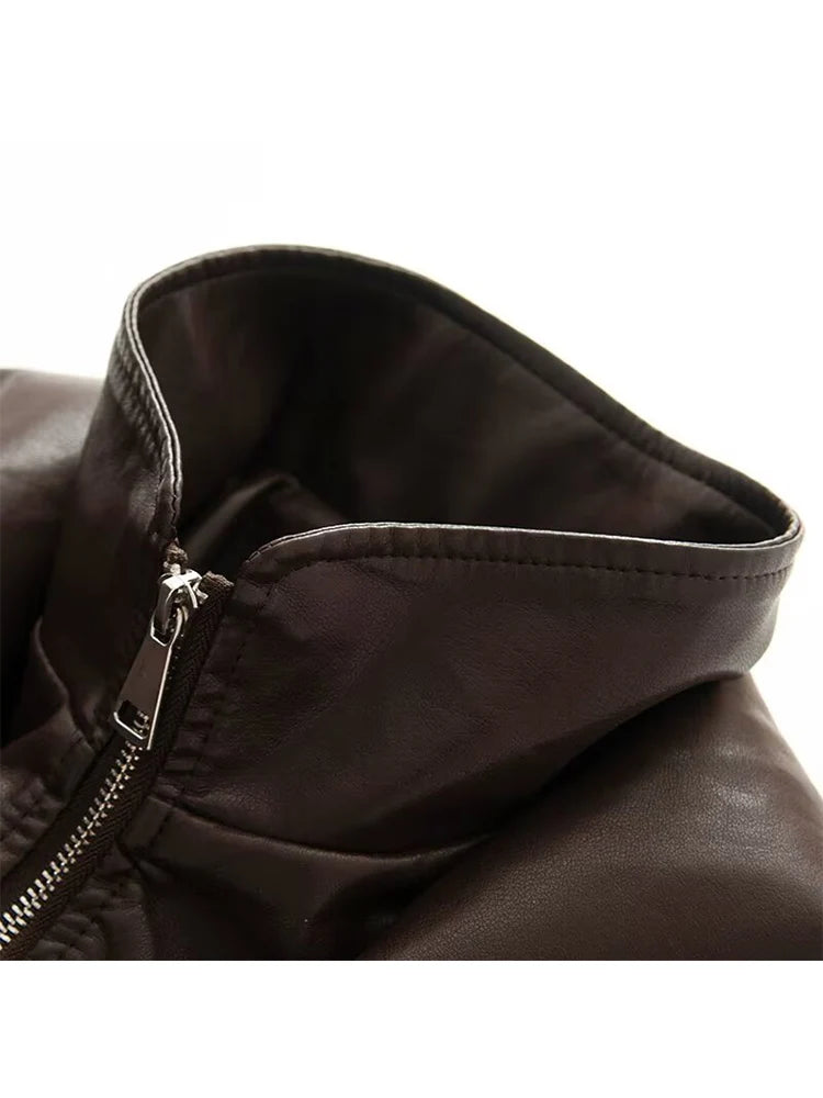 Full Sleeve Stand Collar Slim Jacket