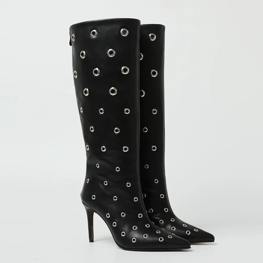 High Boots Goth Rivets
