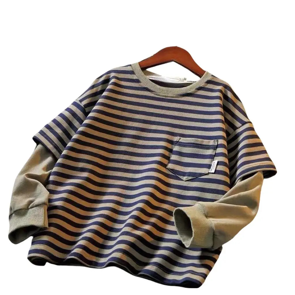 Striped Patchwork Casual Baggy