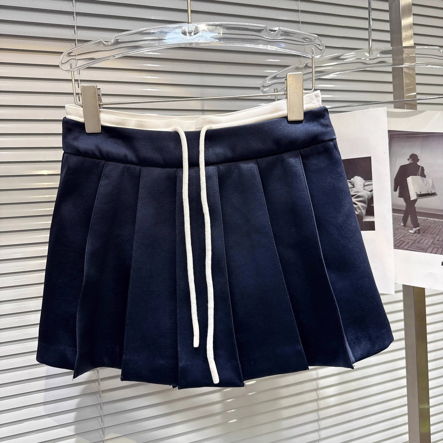 Turn Down Collar Sequins Beadings skirt set