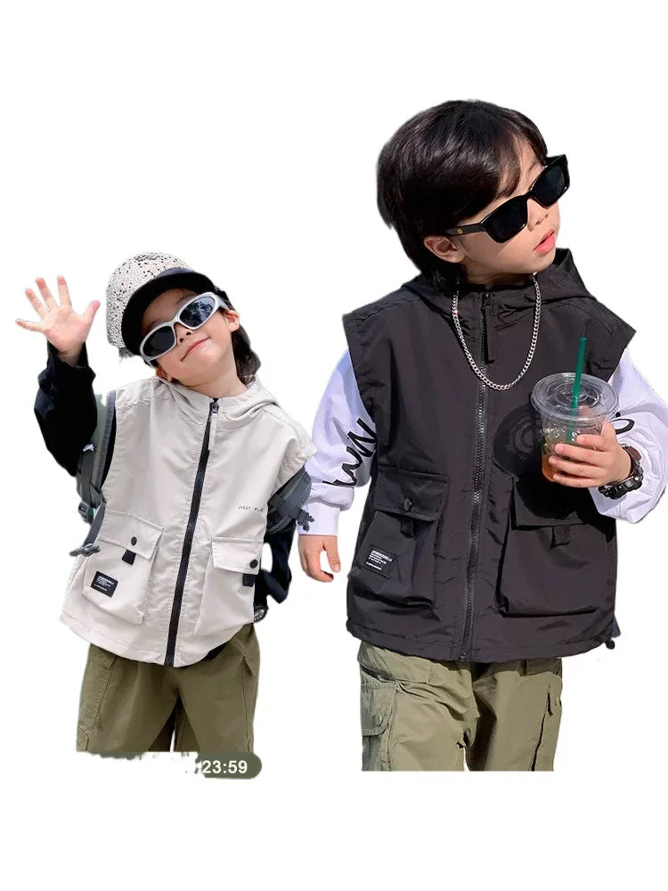 Children's Zipper Vest Spring Autumn