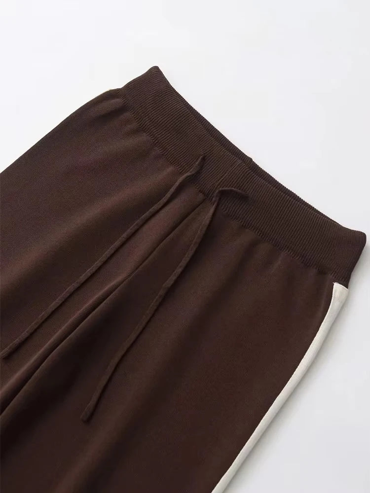 Women's Fashion Two-Piece Set with Side-Pants