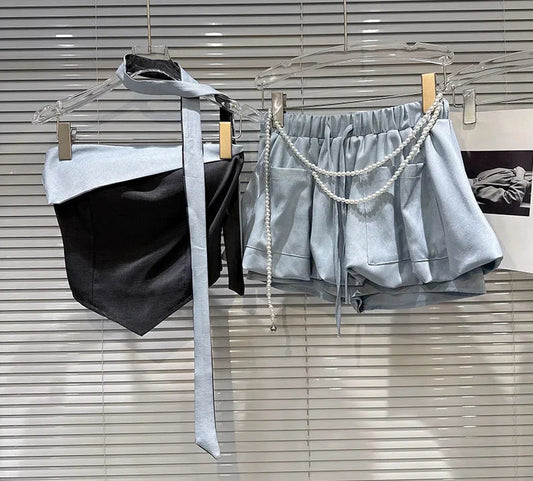 Baby Blue summer Two-pieces Set