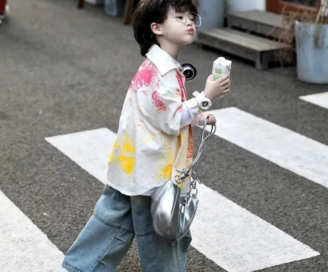 Trendy 3Pcs Set Pink Short Sleeved Shirt