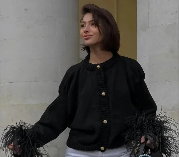 Feather Patchwork Knitted