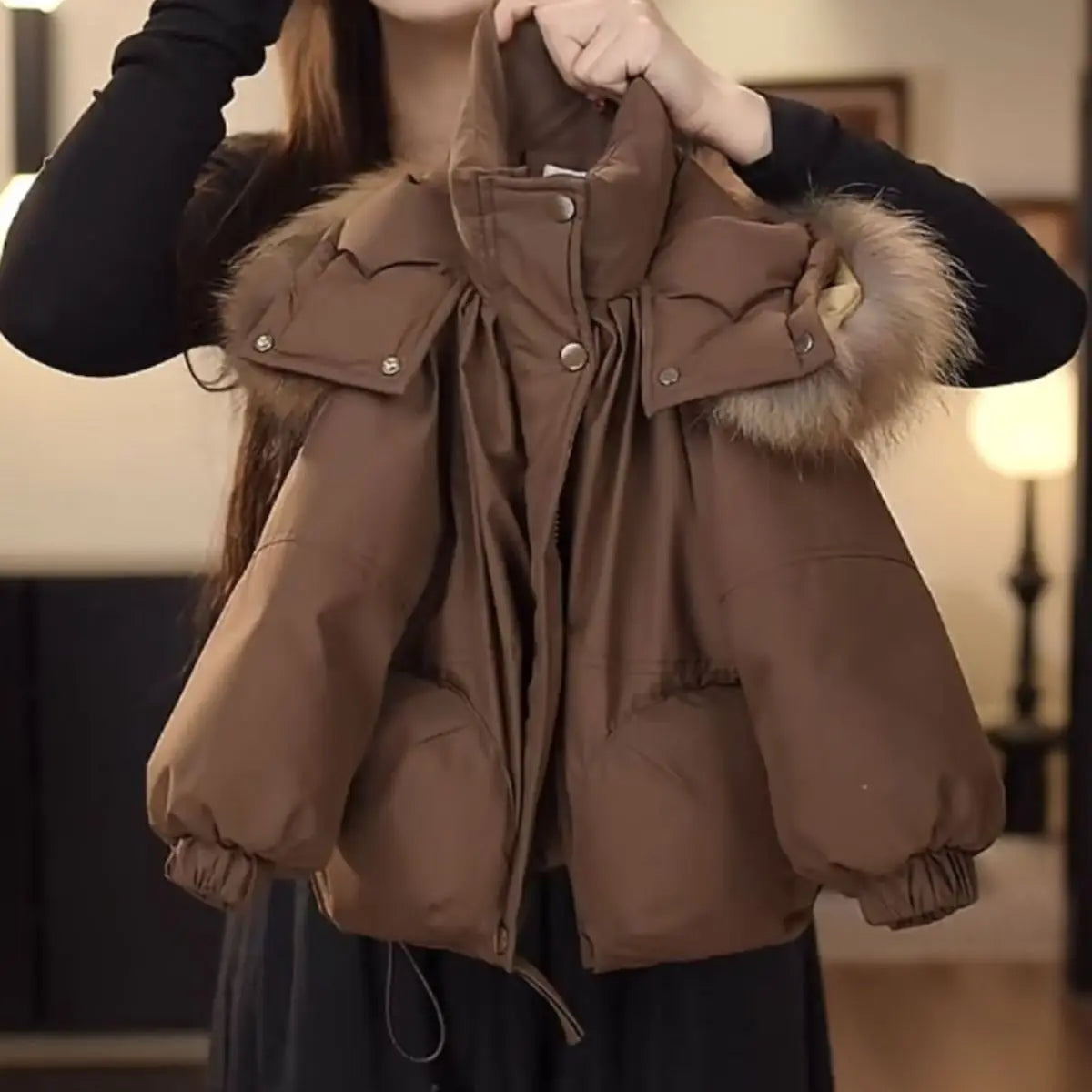 Winter Kids Warm Down Fur Coats