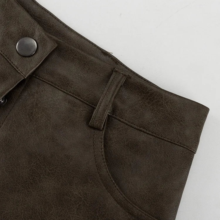 Loose Khaki O Two Pieces Set