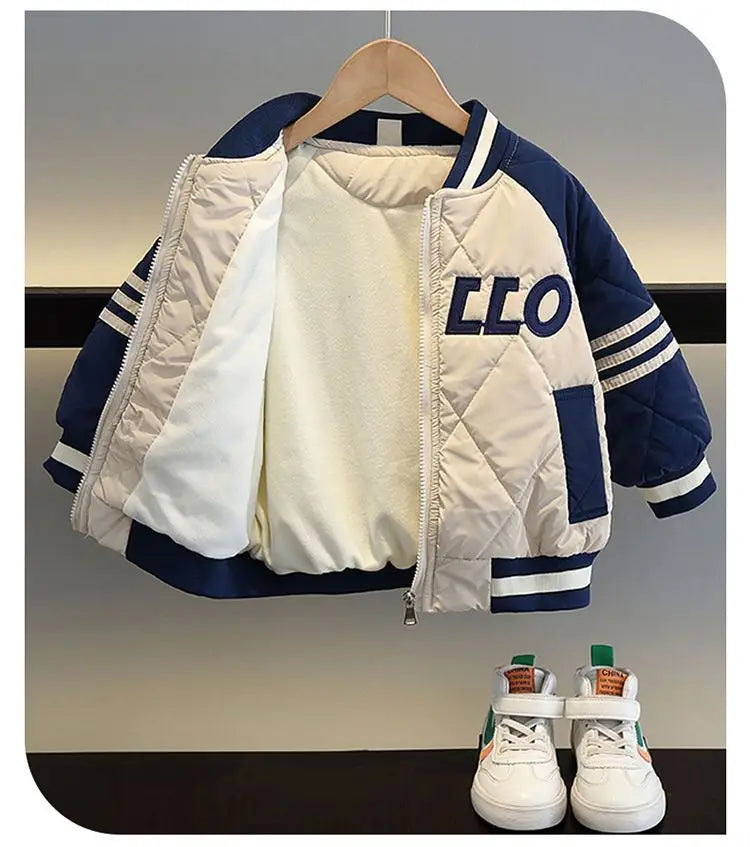 Boys Outerwear Winter Embroidery Fashion
