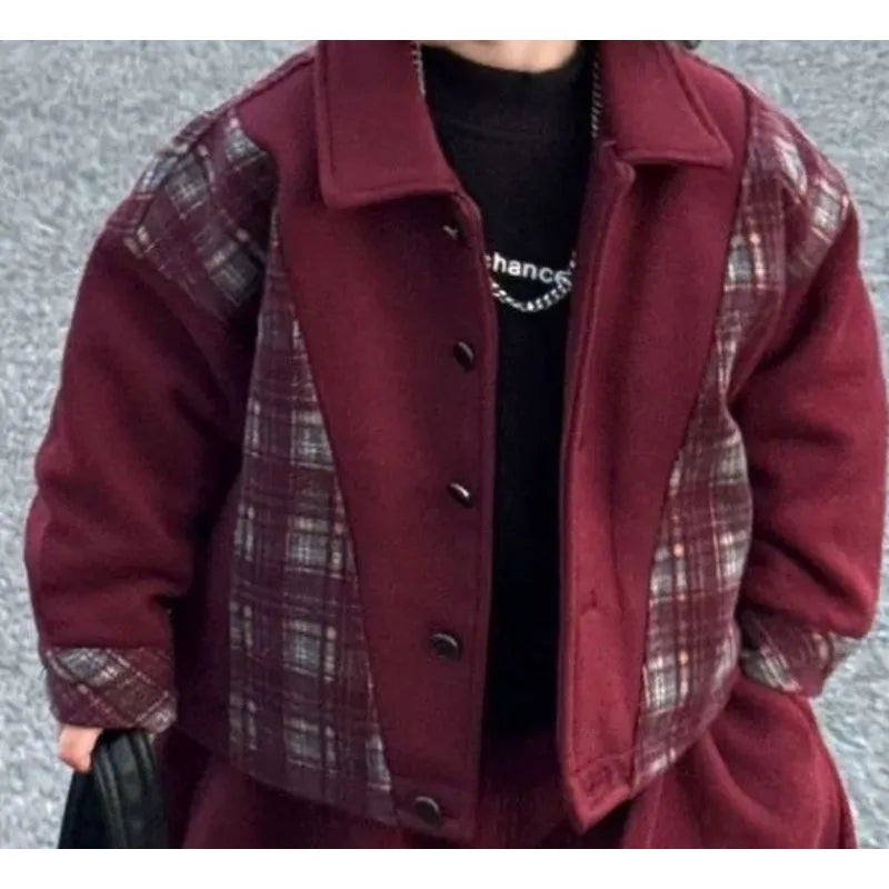 Chequered Cotton Thickened Set