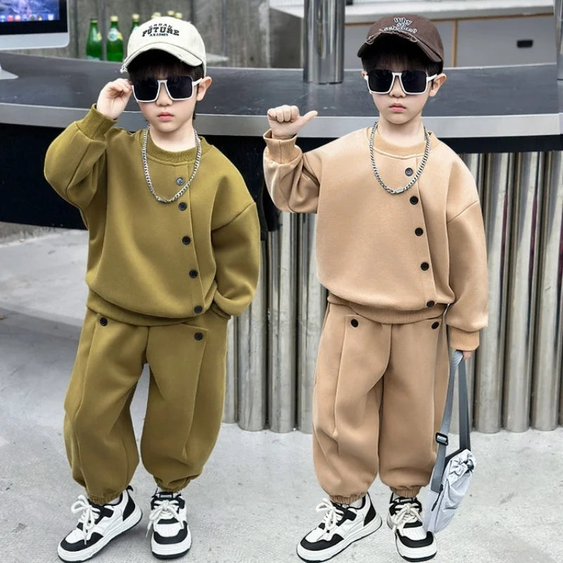 2 Pieces long sleeve button up