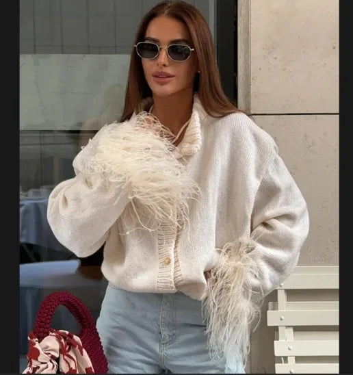 Feather Patchwork Knitted